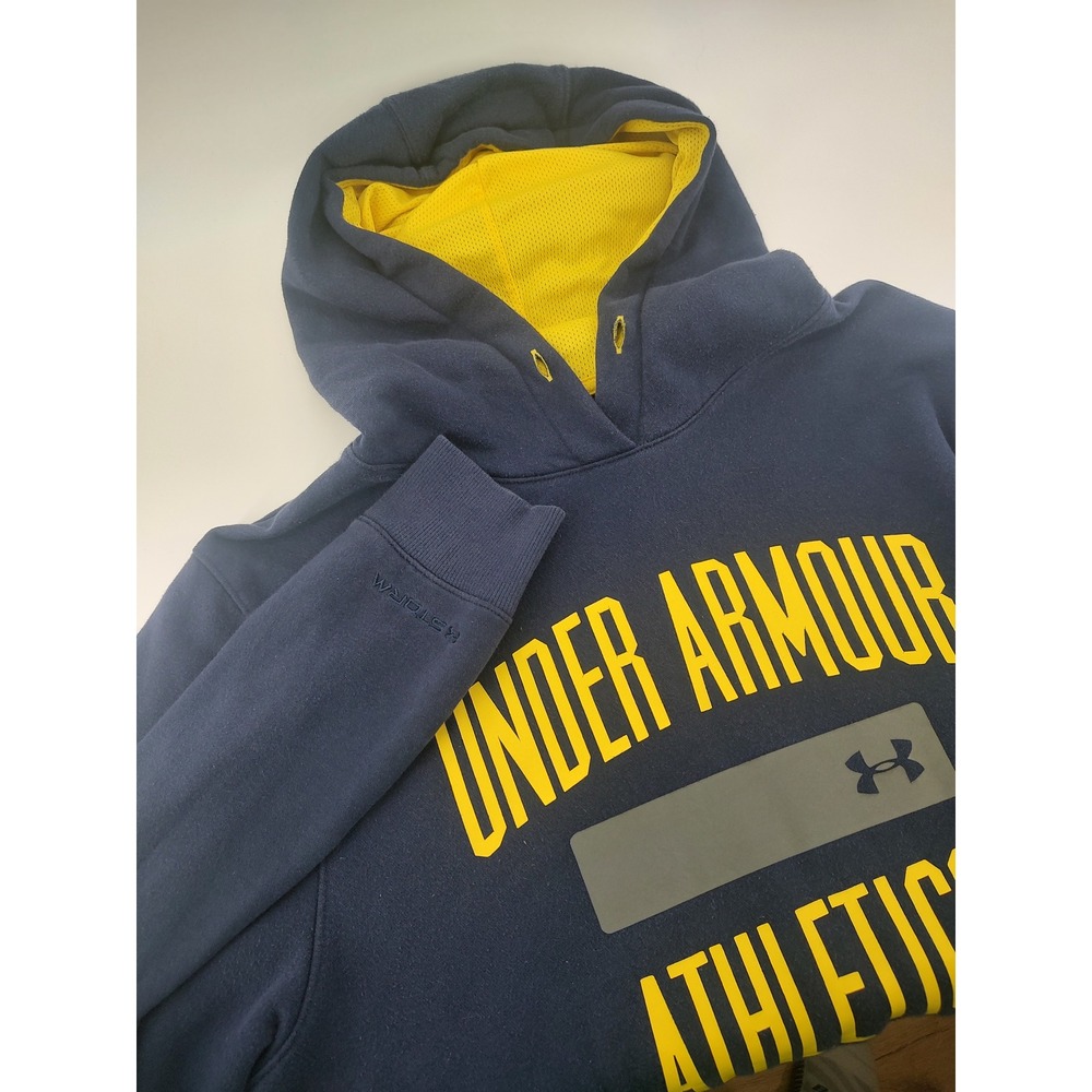 Under Armour Hoodie Mens Medium Navy Blue Good ColdGear Storm Athletics Hoodie